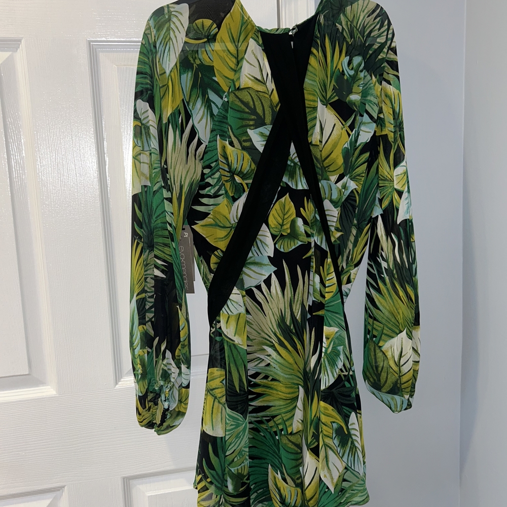Eva Mendes for New York & Company Leaf Pattern Dress